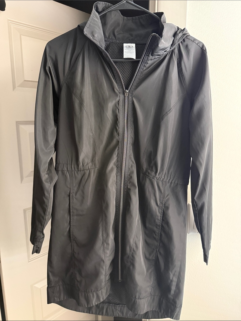 Black Women's Hooded Rain Jacket